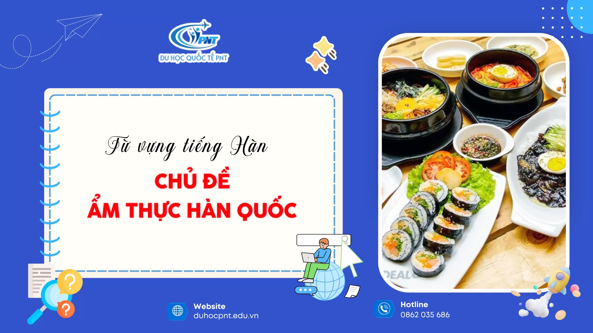 TỪ VỰNG TIẾNG HÀN CHỦ ĐỀ ẨM THỰC HÀN QUỐC CÙNG TRUNG TÂM NGOẠI NGỮ PNT